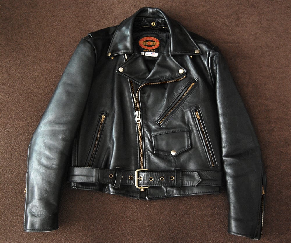 vintage 90s leather-riders jacket