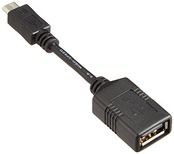 BUFFALO USB(microB to A)変換アダプター ブラック BSMPC11C01BK