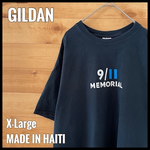 【GILDAN】9.11 メモリアル Tシャツ 星条旗 バックプリント XL ビッグサイズ 黒ボディ US古着 アメリカ古着