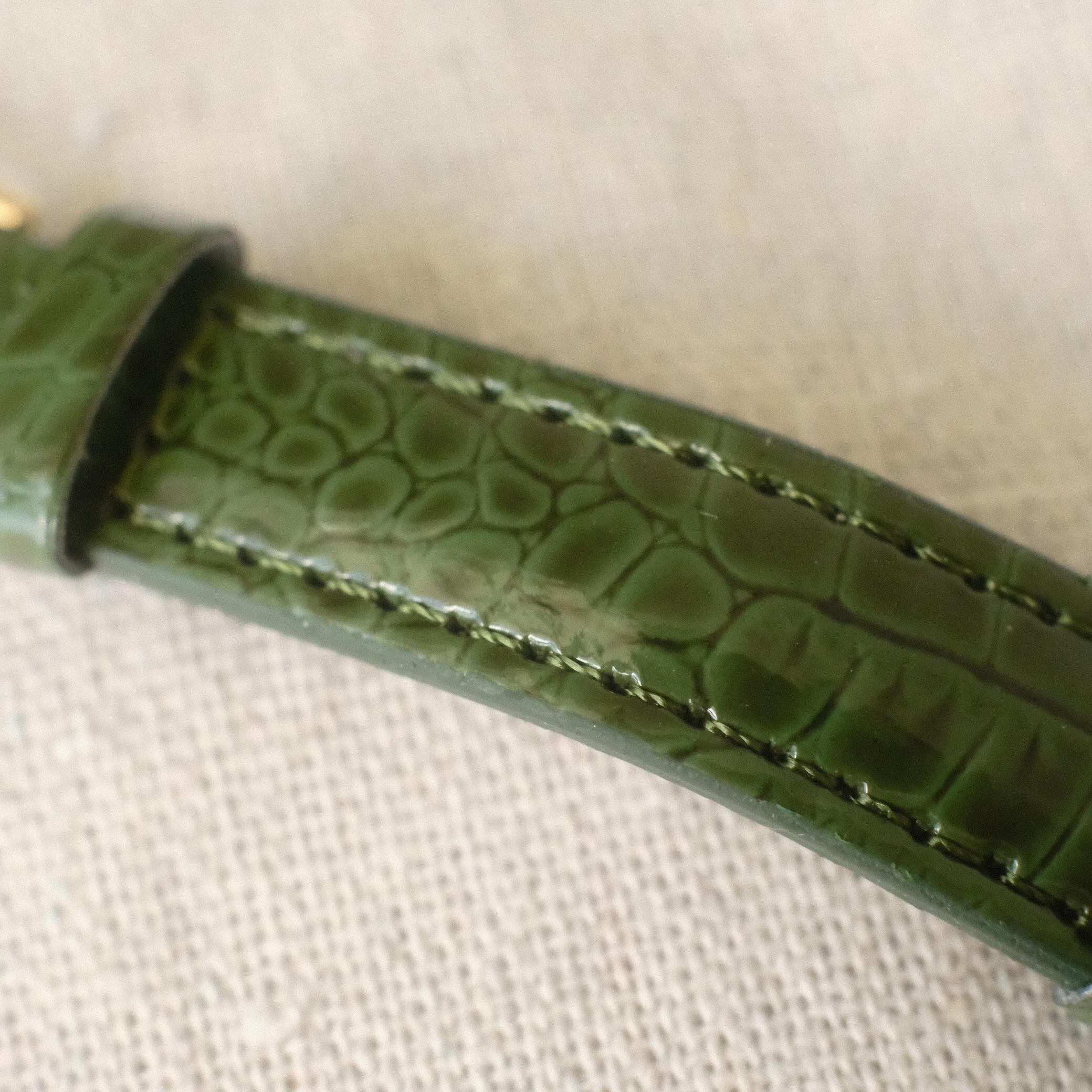 Murano Millefiori Watch With Leather Band - Forest Green | flemington