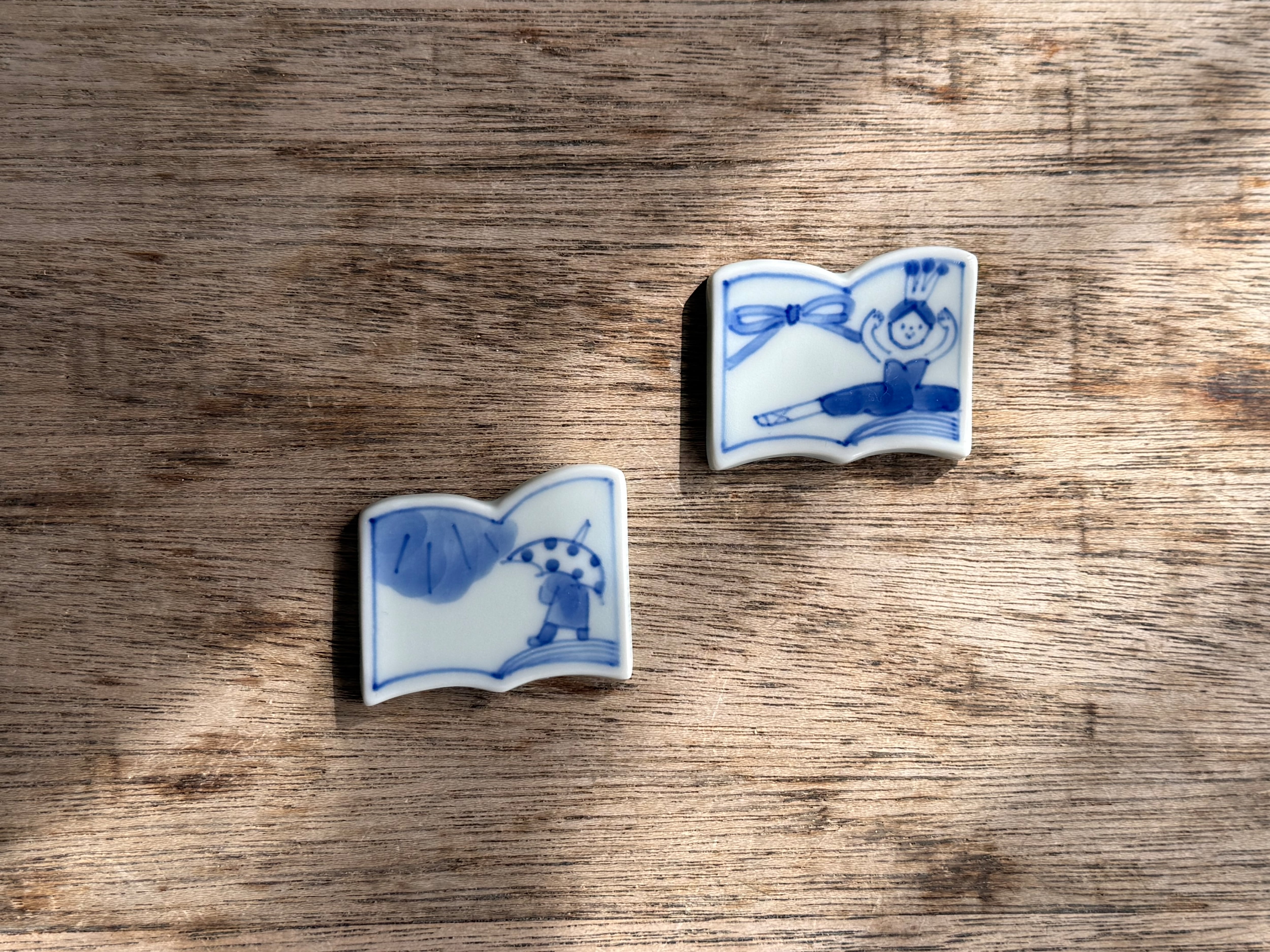 砥部焼/森陶房KAORI/箸置き（絵本） | うつわと道具 うわのそら