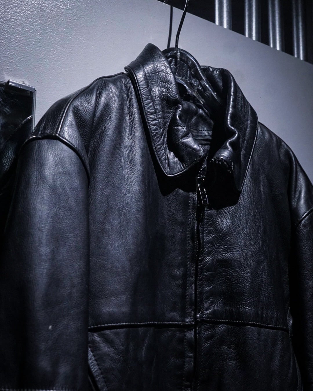 add (C) vintage】Zip Gimmick Vintage Leather Jacket | Caka(カカ