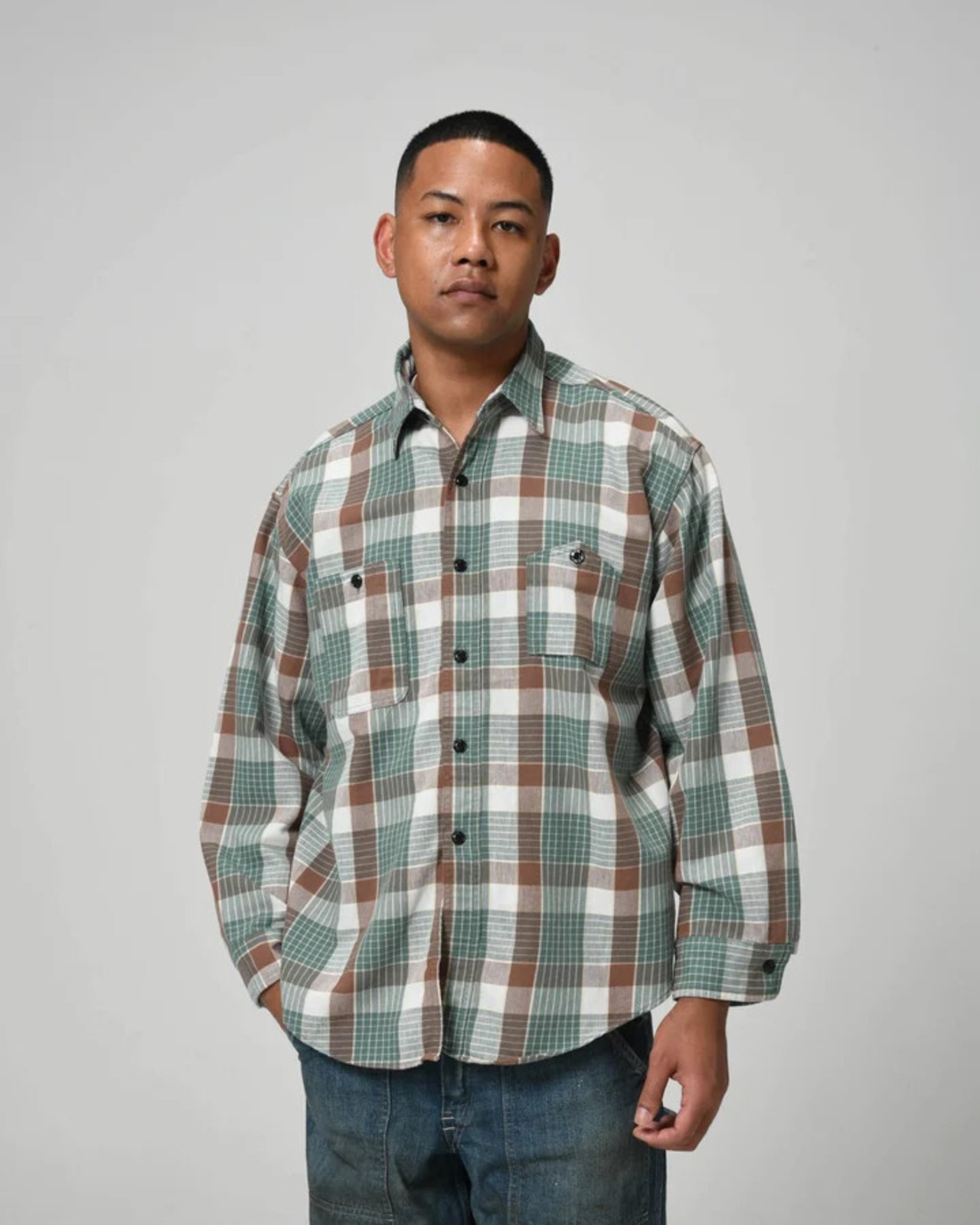 BOWWOW / MOUNTAIN POCKET FLANNEL SHIRT