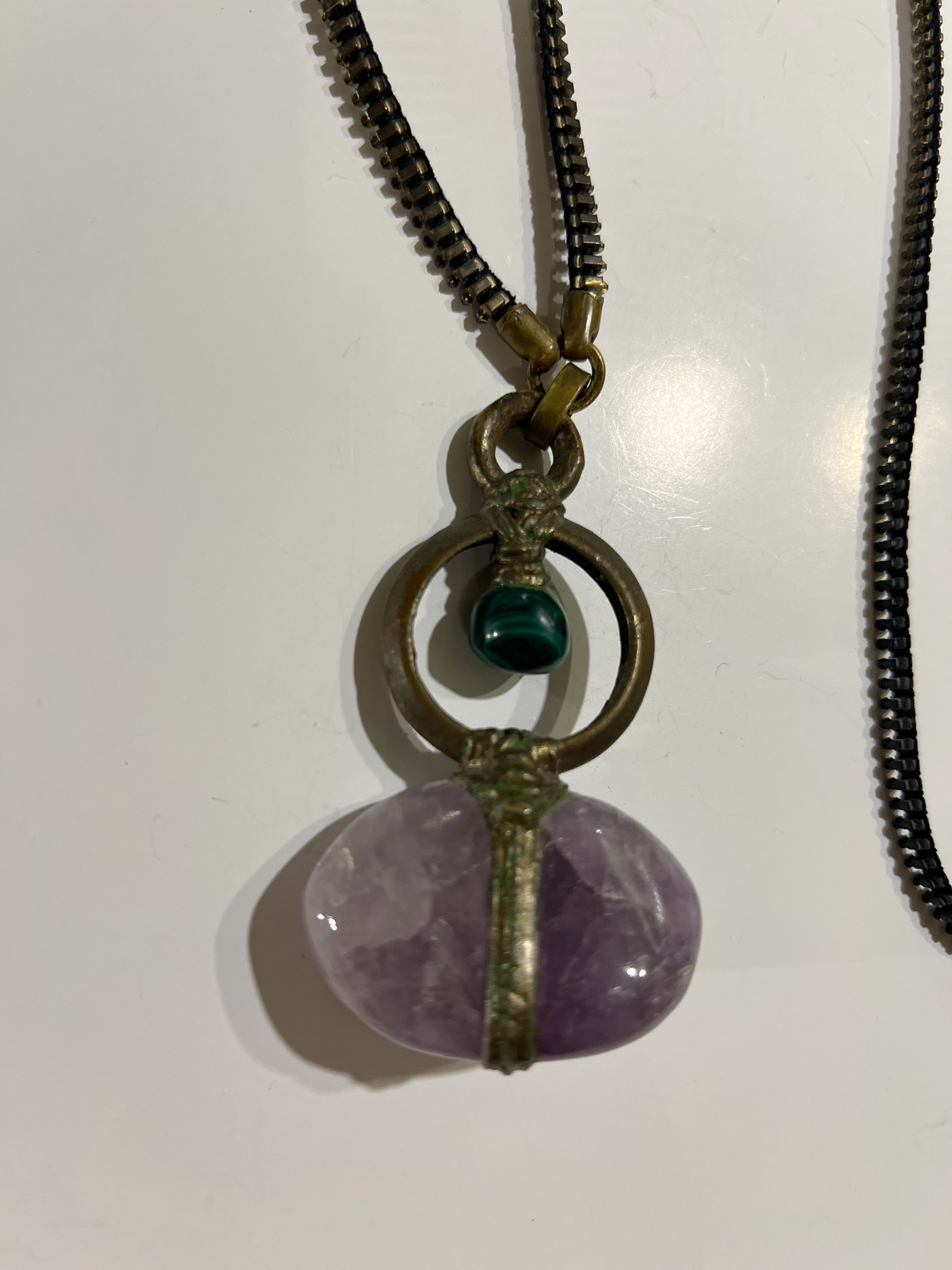 ★Special★America desiner's stone × zip necklace