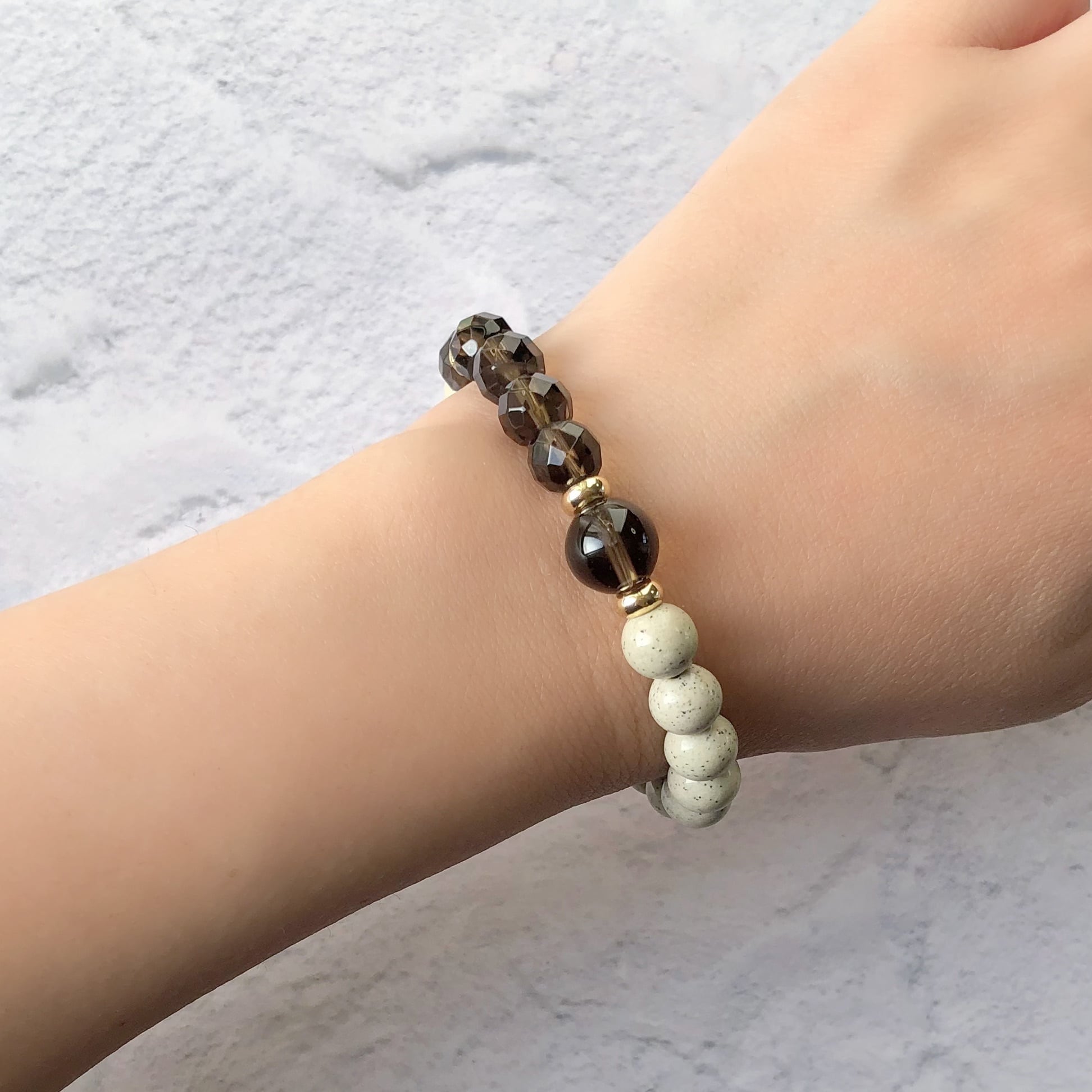 万病の薬石」北投石 ブレスレット④径15cm 再販！北投石 
