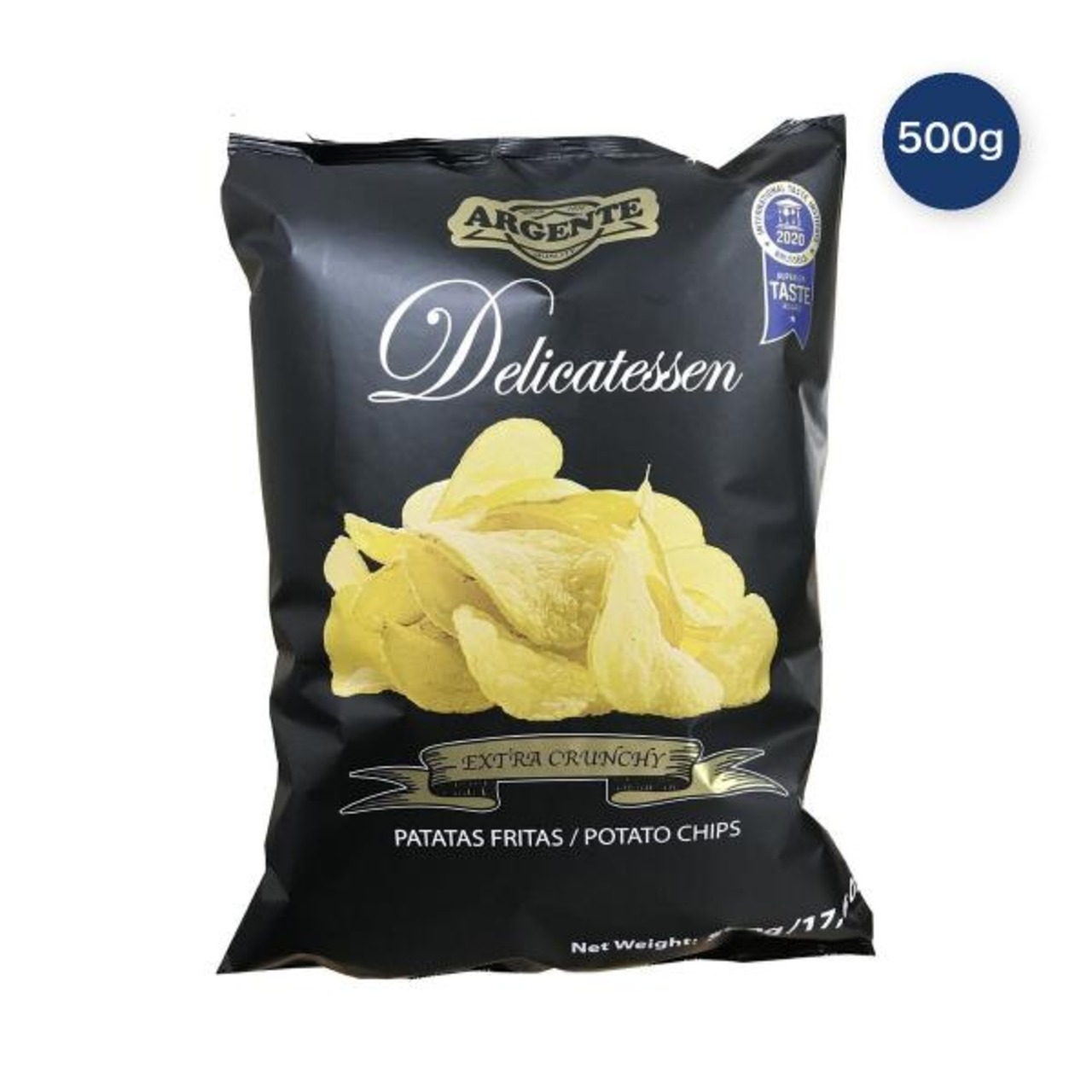 【3セット】パパス アルジェンテ デリカテッセン ポテトチップス 500g