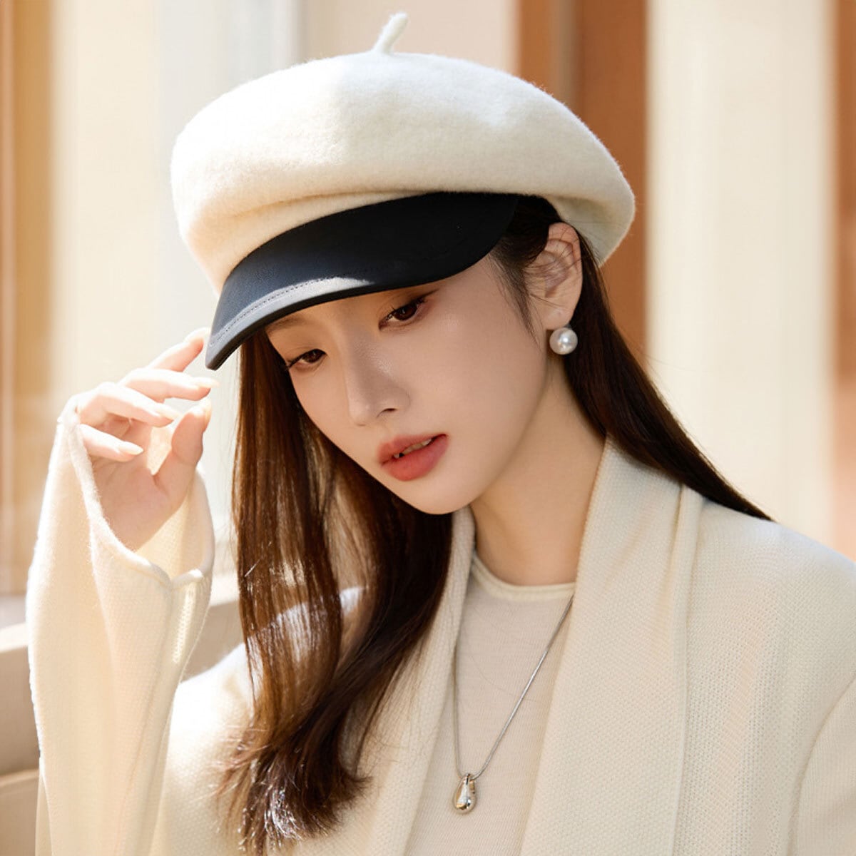 キャスケット ハット 帽子 レディース 春秋冬 韓国 ベレー帽 きれいめ おしゃれ 大人 かわいい カジュアル シンプル 小顔見え ウール調 マリンキャップ 暖かい 大人可愛い 大人女子