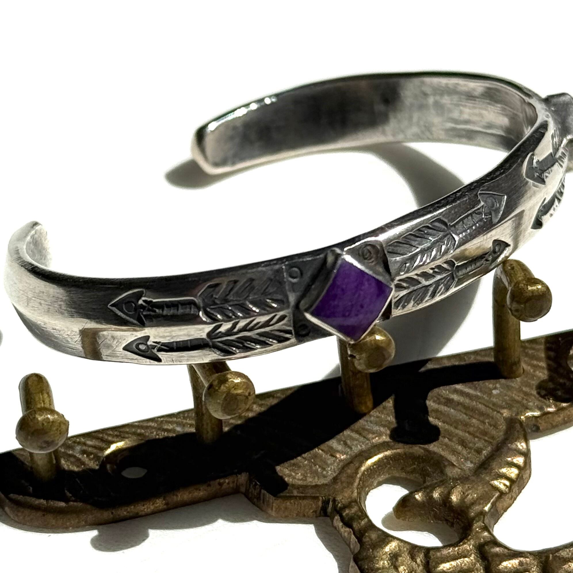 Jesse Robbins “Size L” Coin Silver Bracelet インディアンジュエリー