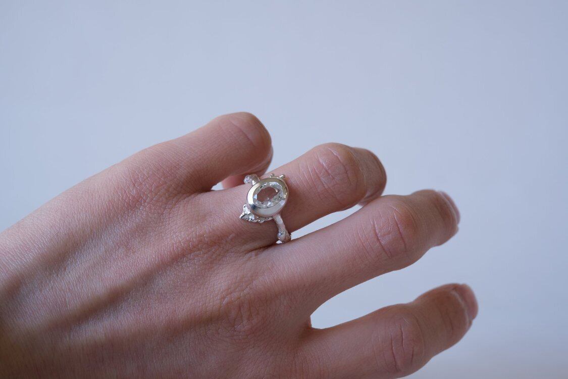 狭間 水晶 silver no.289