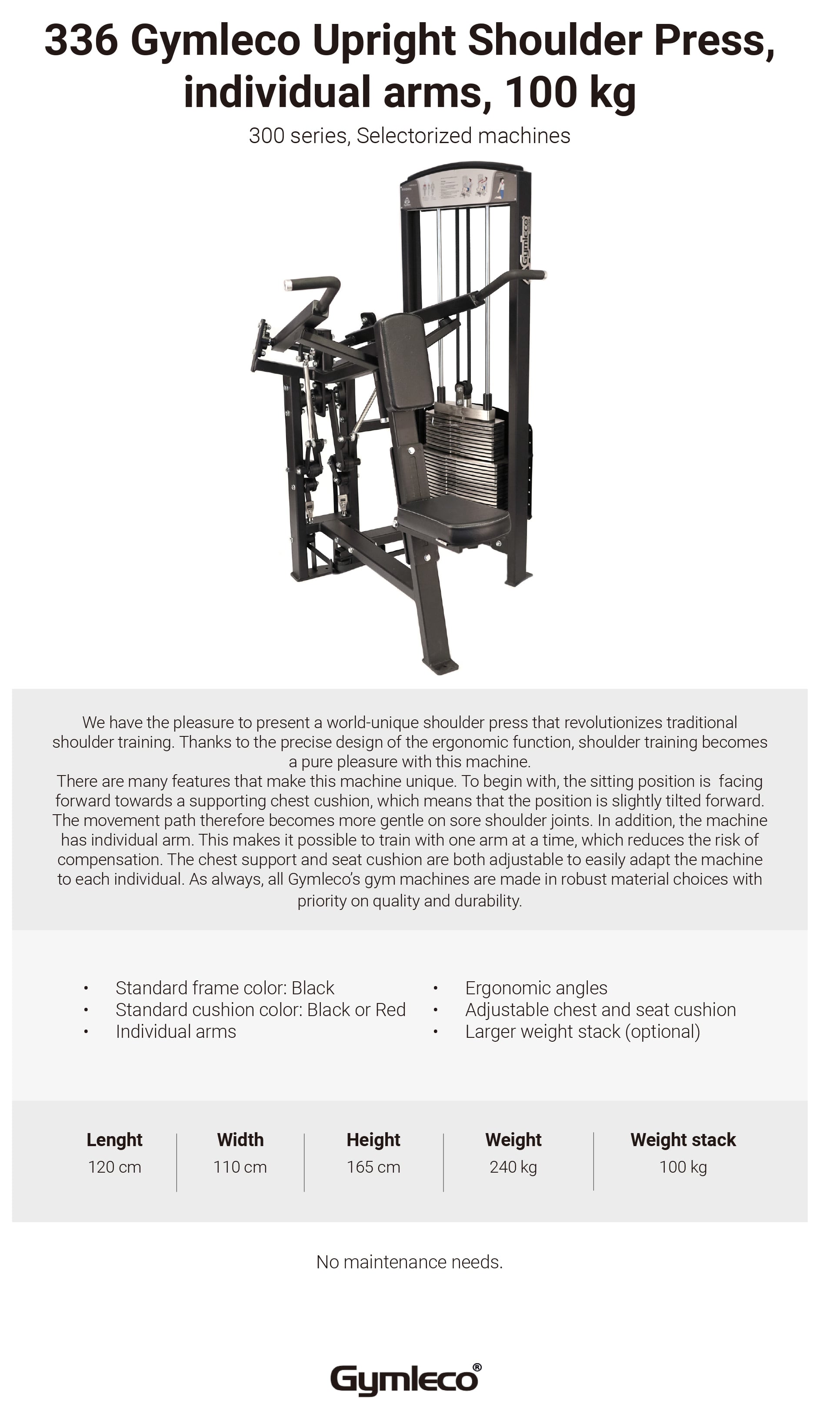 336 ショルダー フロント プレス | gymlecojapan