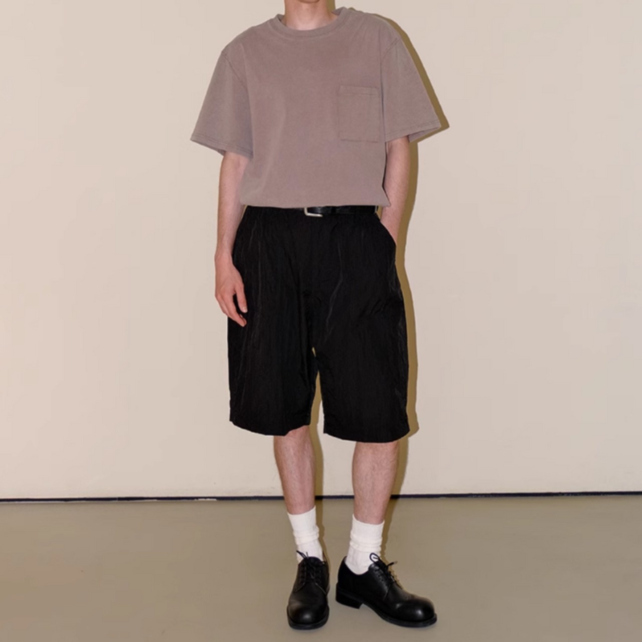 ハードウォッシュドスモーキーカラーTシャツ　0769