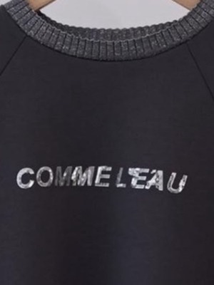 33℃　bc601703　ラメニットリブ スパンコールロゴポンチpo