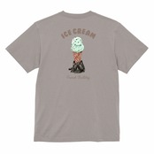 アイスクリームTシャツ_ライトグレー×チョコミント