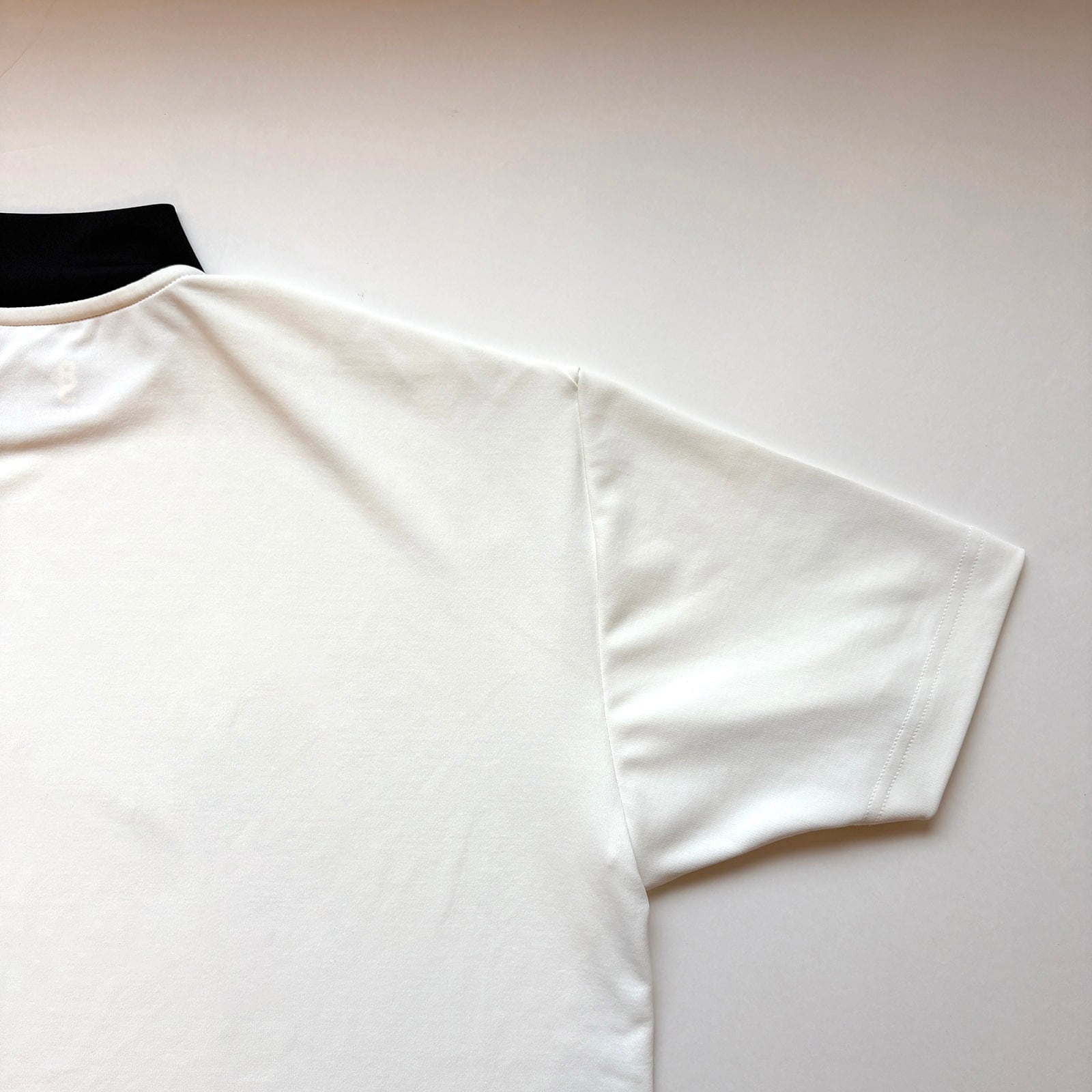 LOGO PRINT MOCK NECK SHIRT -WHITE / BLACK - | 8G SHOOT WEBSTORE