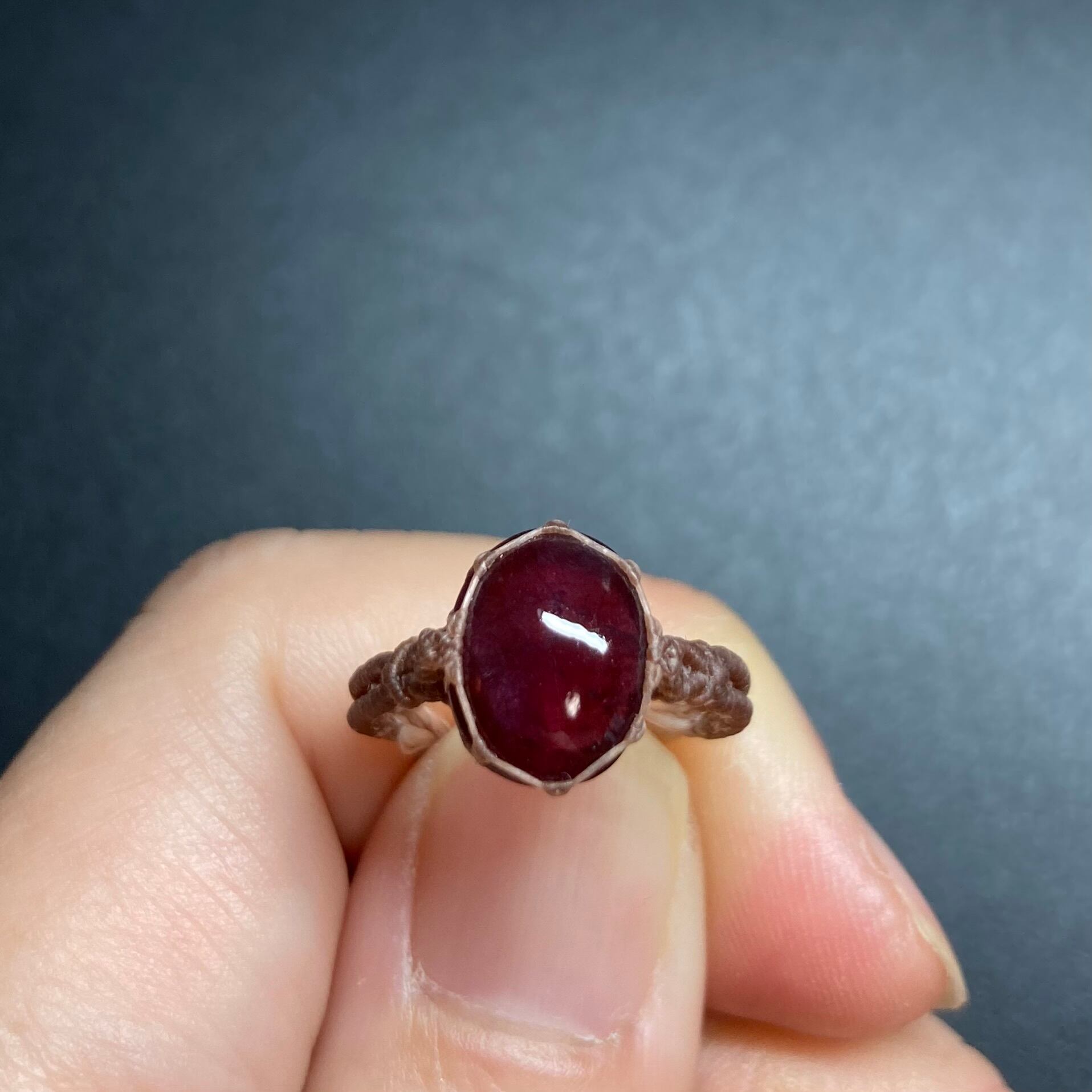 マクラメリング｢birthstone｣カイヤナイトL | canari