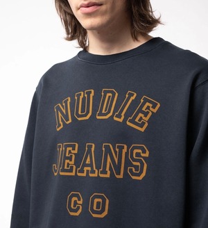 Nudie jeans ヌーディージーンズ  2021Fall Lasse Nudie jeans CO Navy トレーナー