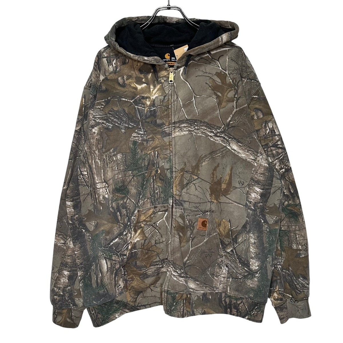 Carhartt リアルツリージップパーカー 2XL 革パッチ | 古着屋OLDGREEN