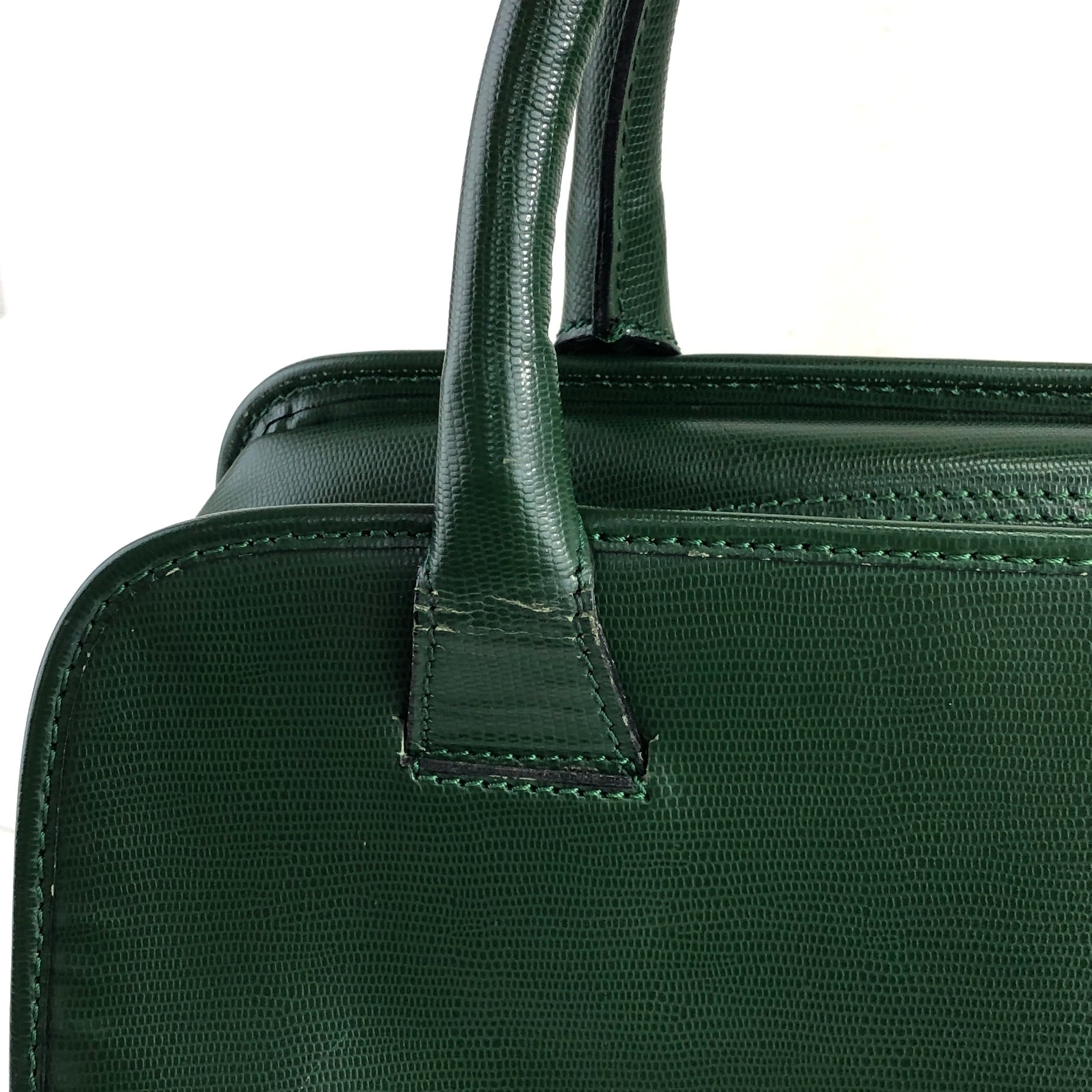 CELINE セリーヌ ハンドバッグ グリーン ロゴ サークル レザー 2way