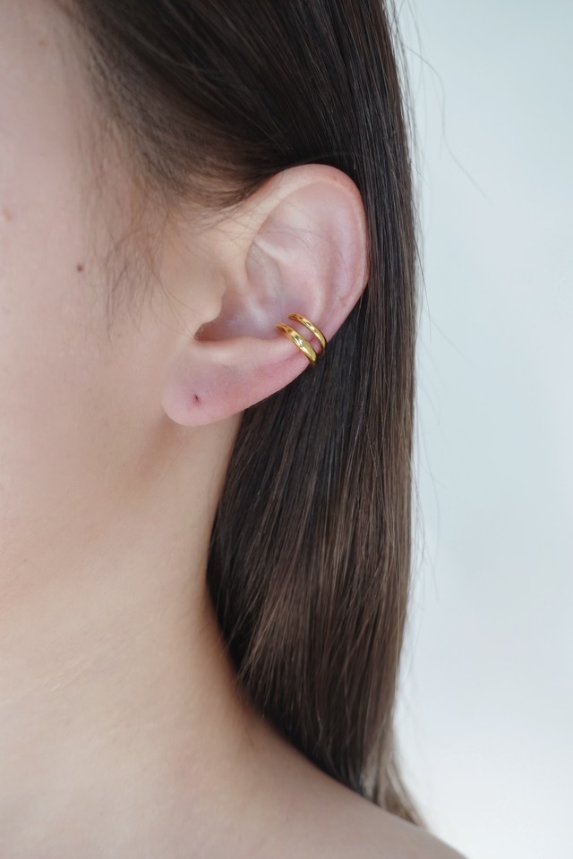 double hoop ear cuff