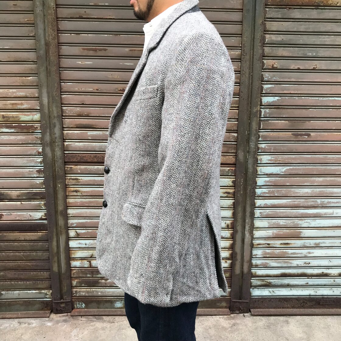 貴重 英国製 60s Harris Tweed Dunn&Co ツイード ウール Wネーム 