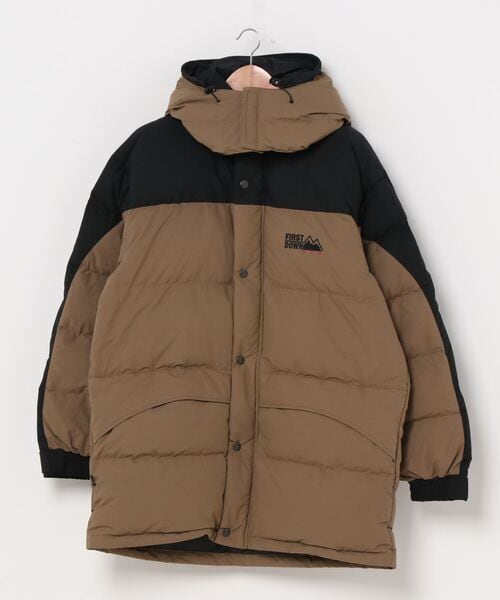 FIRST DOWN (ファーストダウン) ロングダウン フーディジャケット コヨーテ F842512