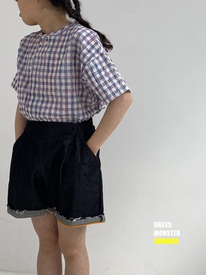 【ドレスモンスター DRESS MONSTER】2way デニムスウェットパンツ ブラック 110cm~140cm  240508