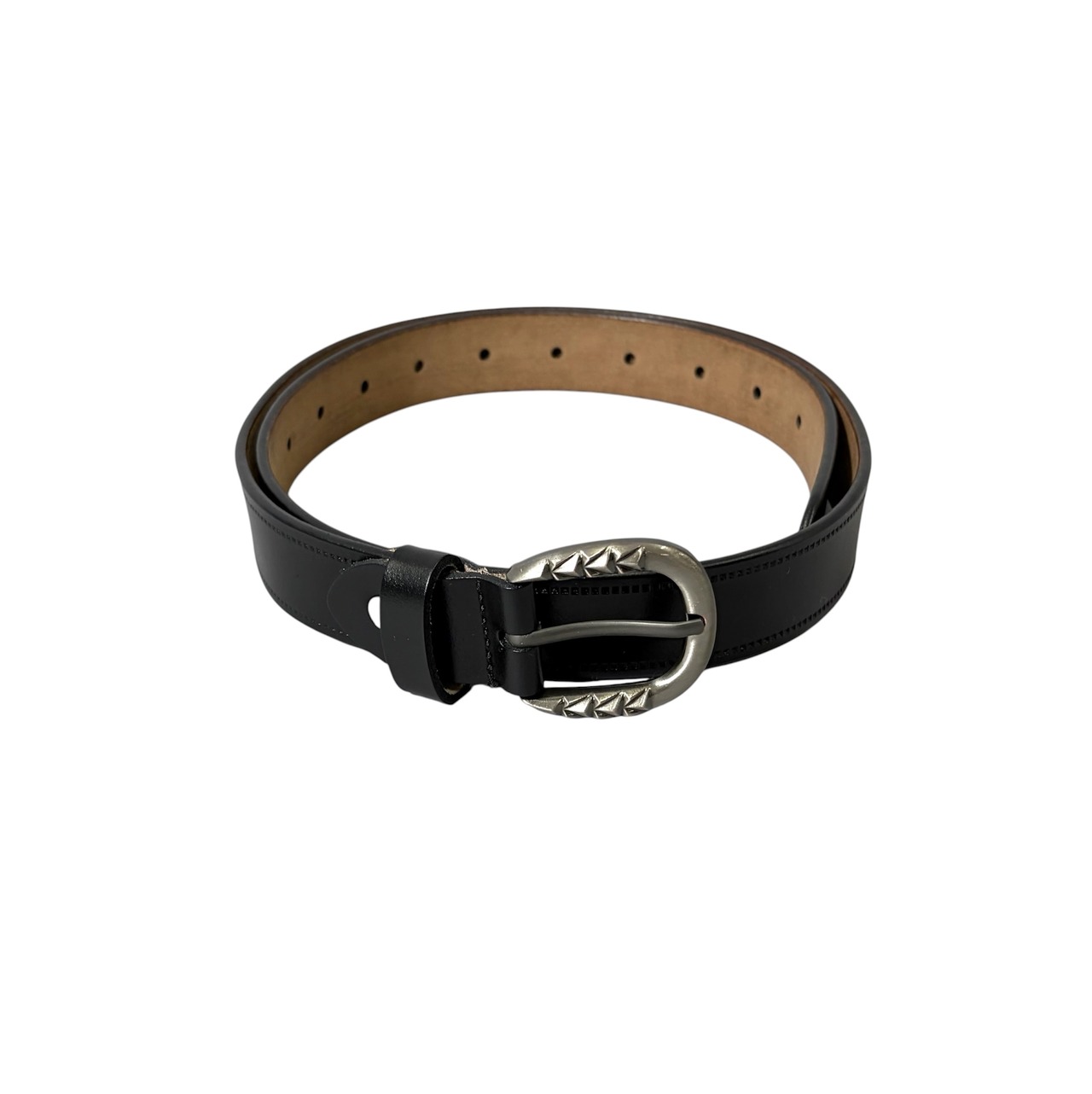ALUDE SELECT】star stud buckle leather belt black | 【ALUDE】韓国 