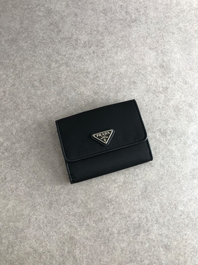 PRADA プラダ ハンドバッグ ブラック トライアングルロゴ ナイロン ミニバッグ ポーチ 1N1346 vintage ヴィンテージ オールド ntidxe