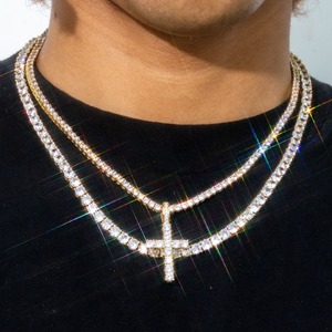 Tennis Chain × Iced Out Cross Set 【本日まで15%OFF】