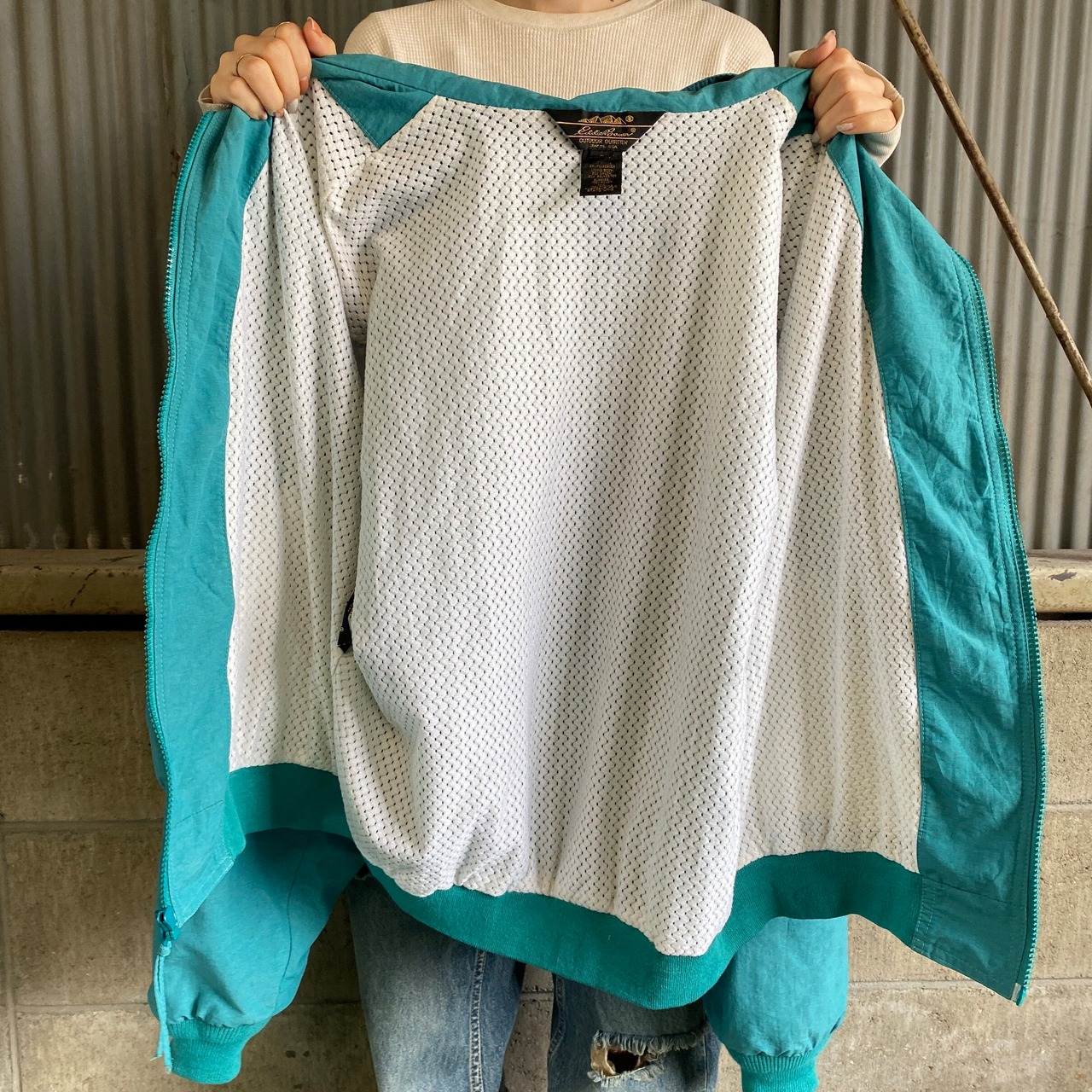 USA製 80年代 Eddie Bauer エディーバウアー ナイロンジャケット 
