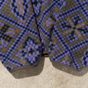 極美品 L 92年 USA Mosaic モザイク柄 LW Printed Synchilla Snap-T Patagonia ライトウェイト シンチラ スナップT 総柄 パタゴニア