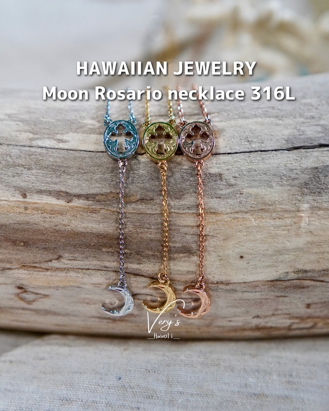 Moon Rosario necklace 316L【Very's Hawaii】