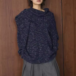 2色/Vネックショールニットトップス ・20605 2色/Vネックショールニットトップス ・20605