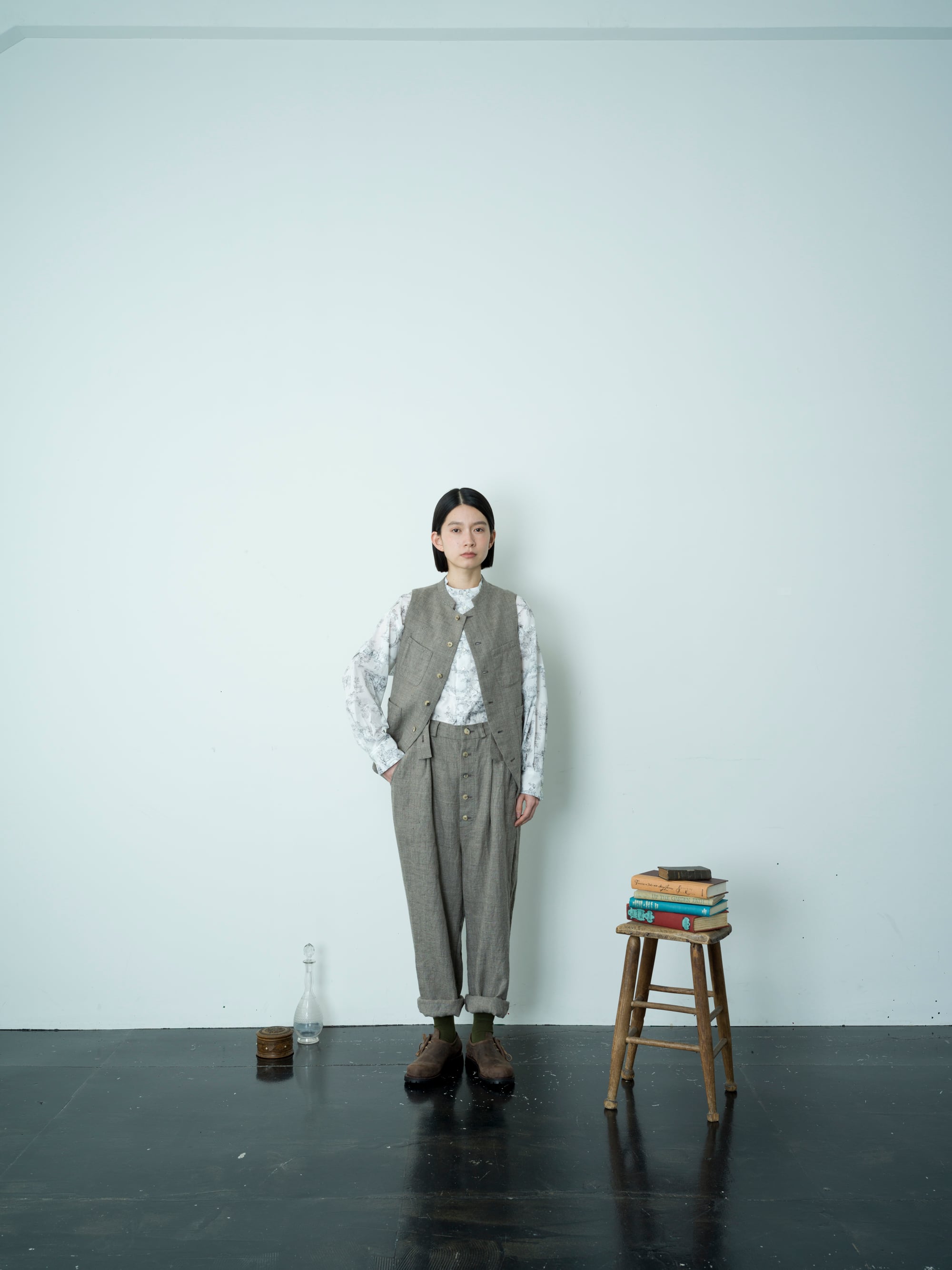 the last flower of the afternoon　路傍の月 logger vest（ロガーベスト） | coromo-cya-ya  onlinestore