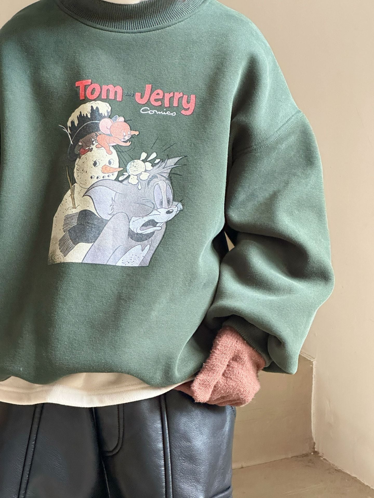 裏起毛イラストトレーナー