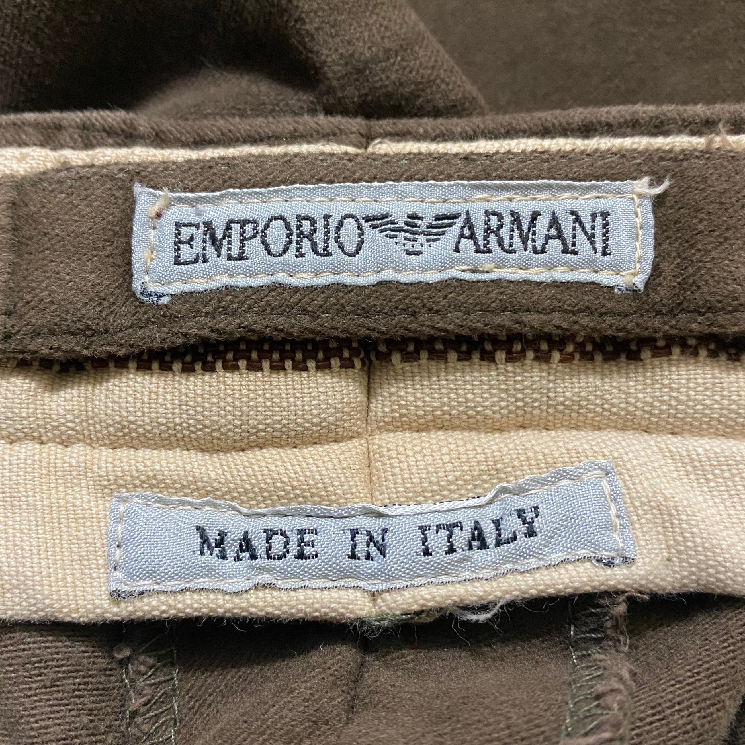 vintage EMPORIO ARMANI moleskin tucked pants | NOIR ONLINE