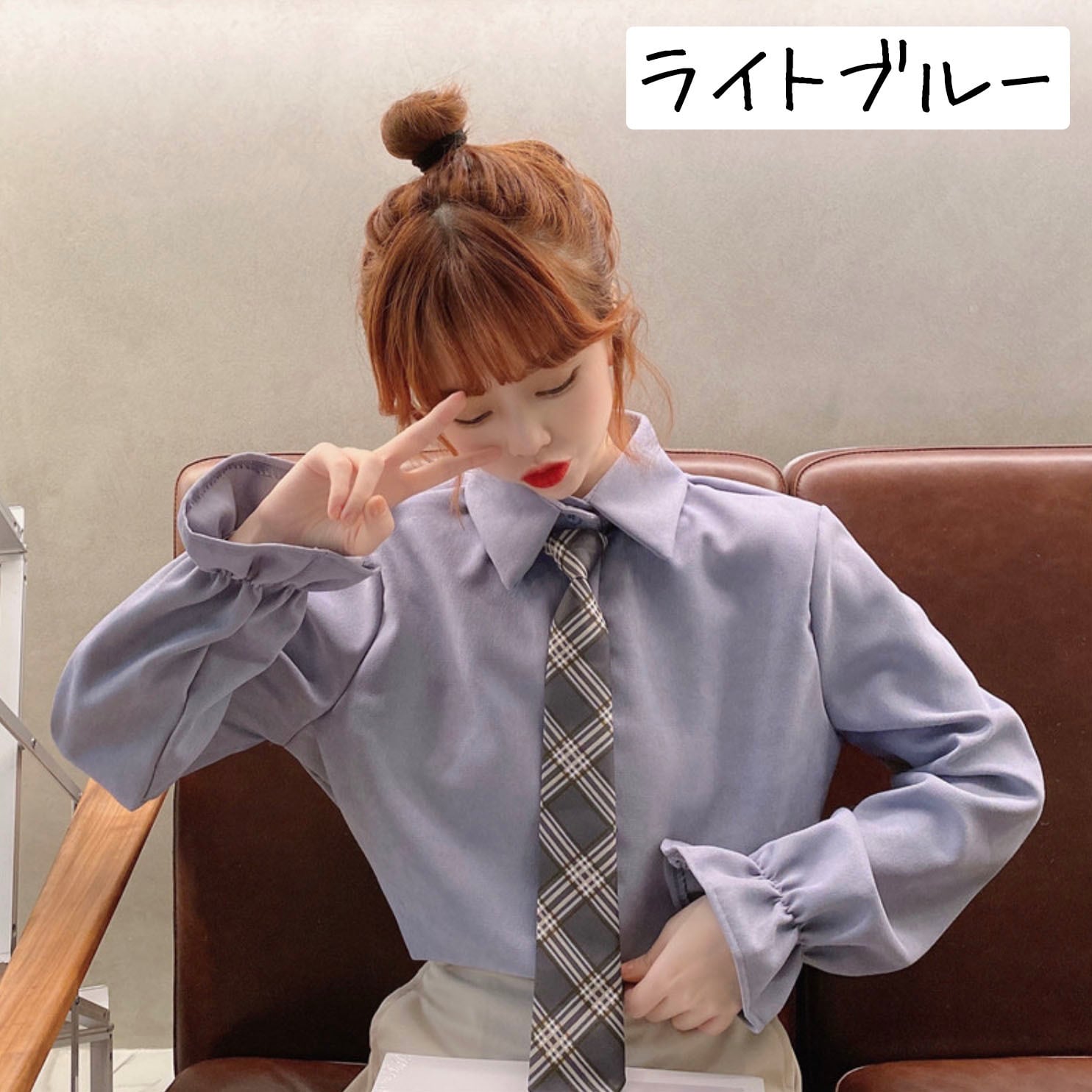 とろみで 可愛く 大人っぽ ♪ シャツ ブラウス ネクタイ付き