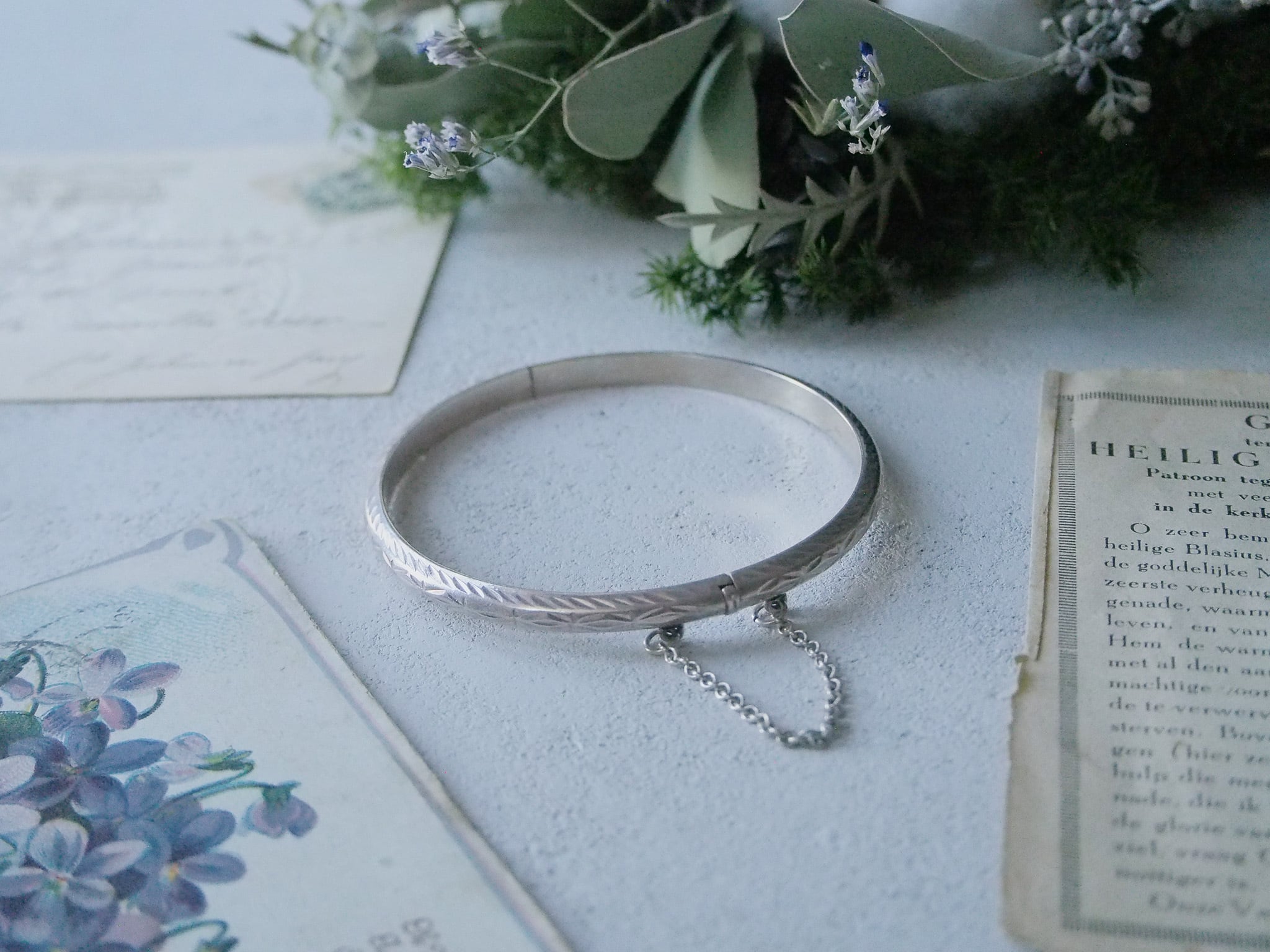 ヴィンテージシルバーバングル | アンティークアクセサリー ｜antique