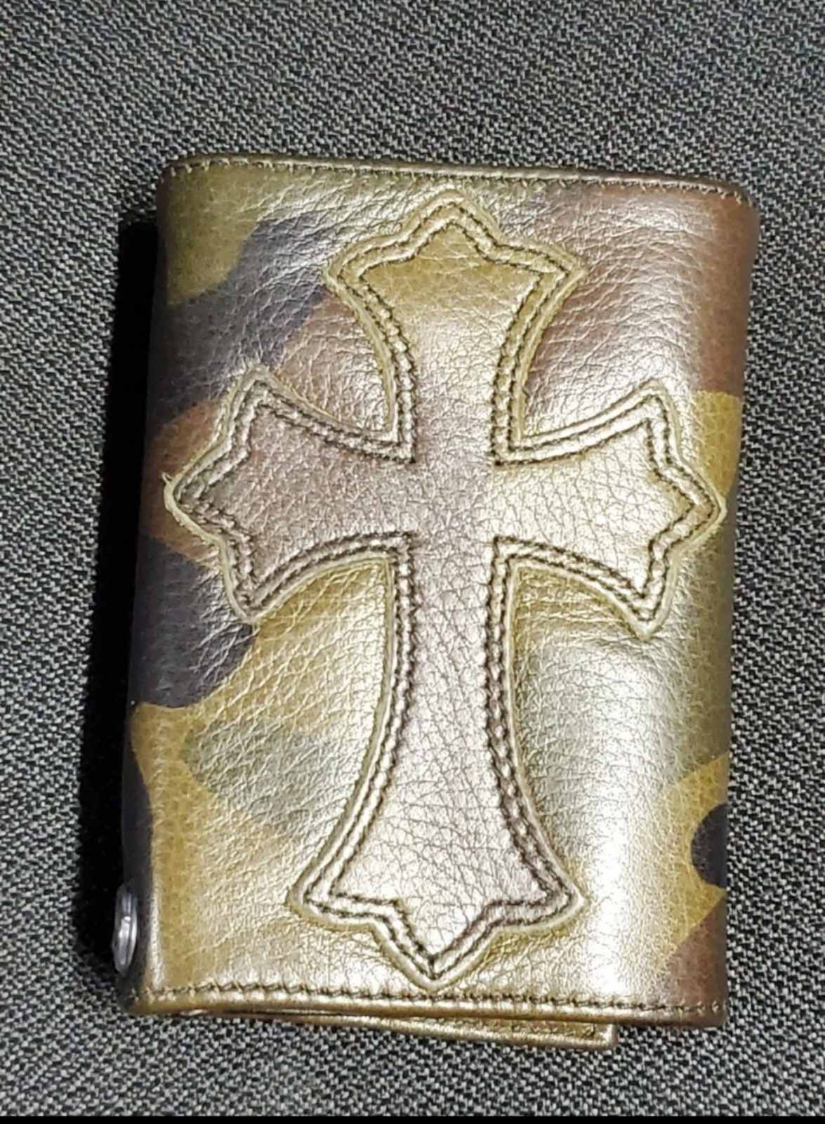 CHROME HEARTS クロムハーツ 3FOLD CROSS PATCH WALLET CAMO 3フォールド クロスパッチ クロスボタン ウォレット カモフラ 財布