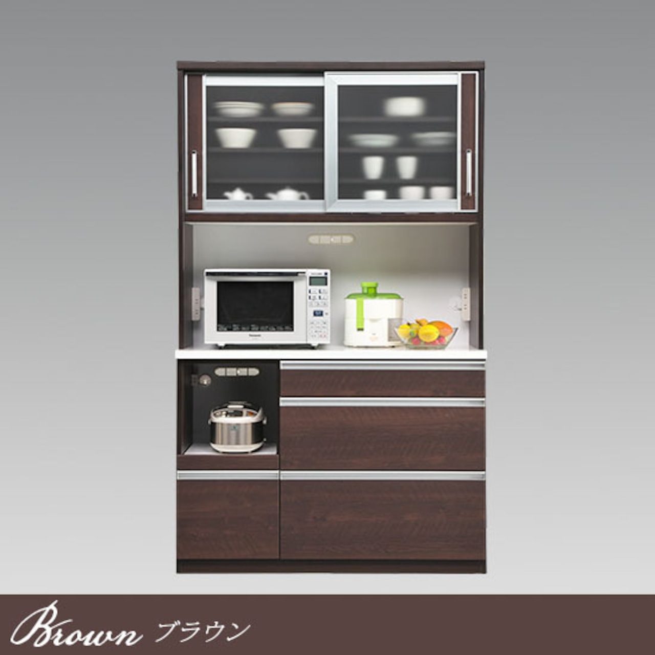 【幅120】キッチンボード 食器棚 収納  シンプル モダン(全2色)