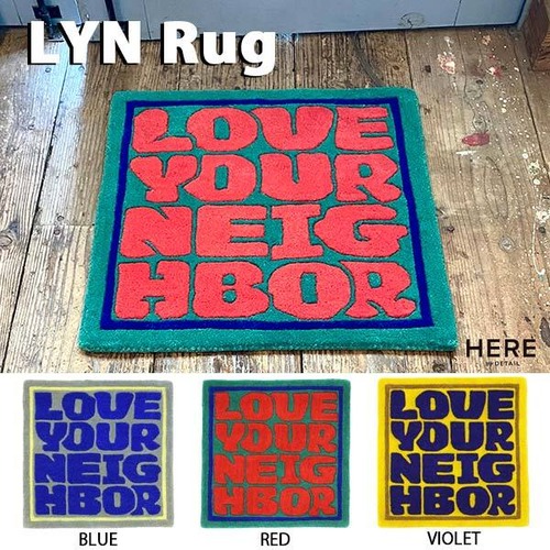 LYN Rug エルワイエヌ ラグ 全3色 カーペット ラグマット 玄関マット POP ポップ インテリア HEAR DETAIL