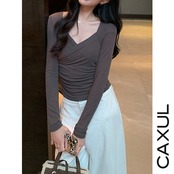 slender drape カットソー/3color