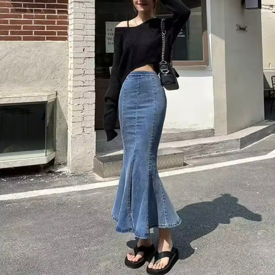 デニムマーメイドスカート