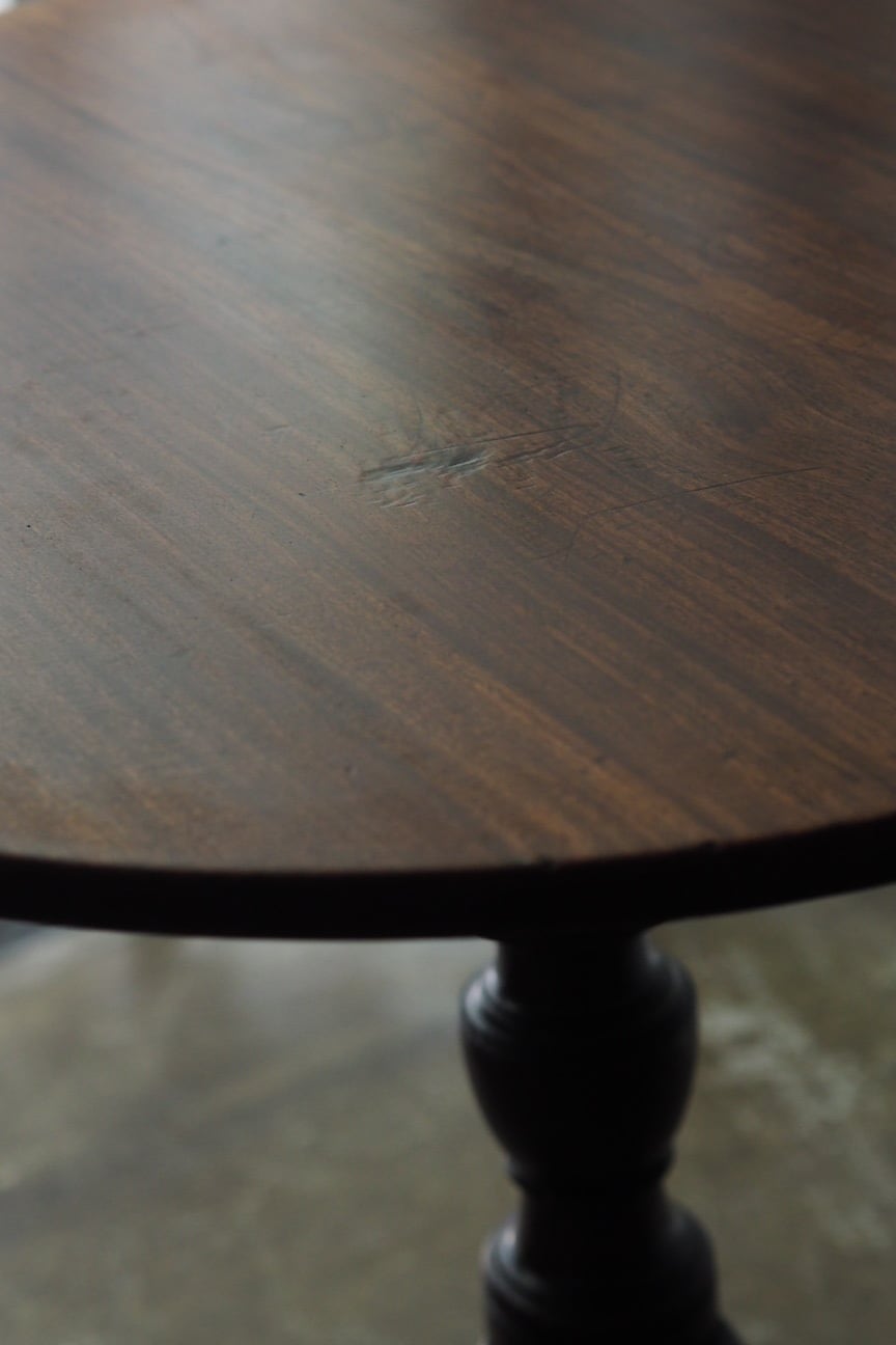 猫脚の丸テーブル-antique mahogany round table | アンティーク