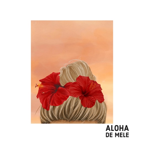 11×14inch アート ハイビスカス / ALOHA DE MELE