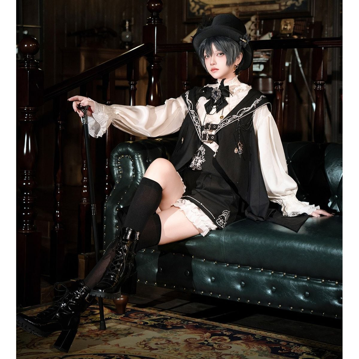M企画 干支兎衣装 黒6点セット ゴシックプリンスウサミミセットアップ | Maiden's Rêve