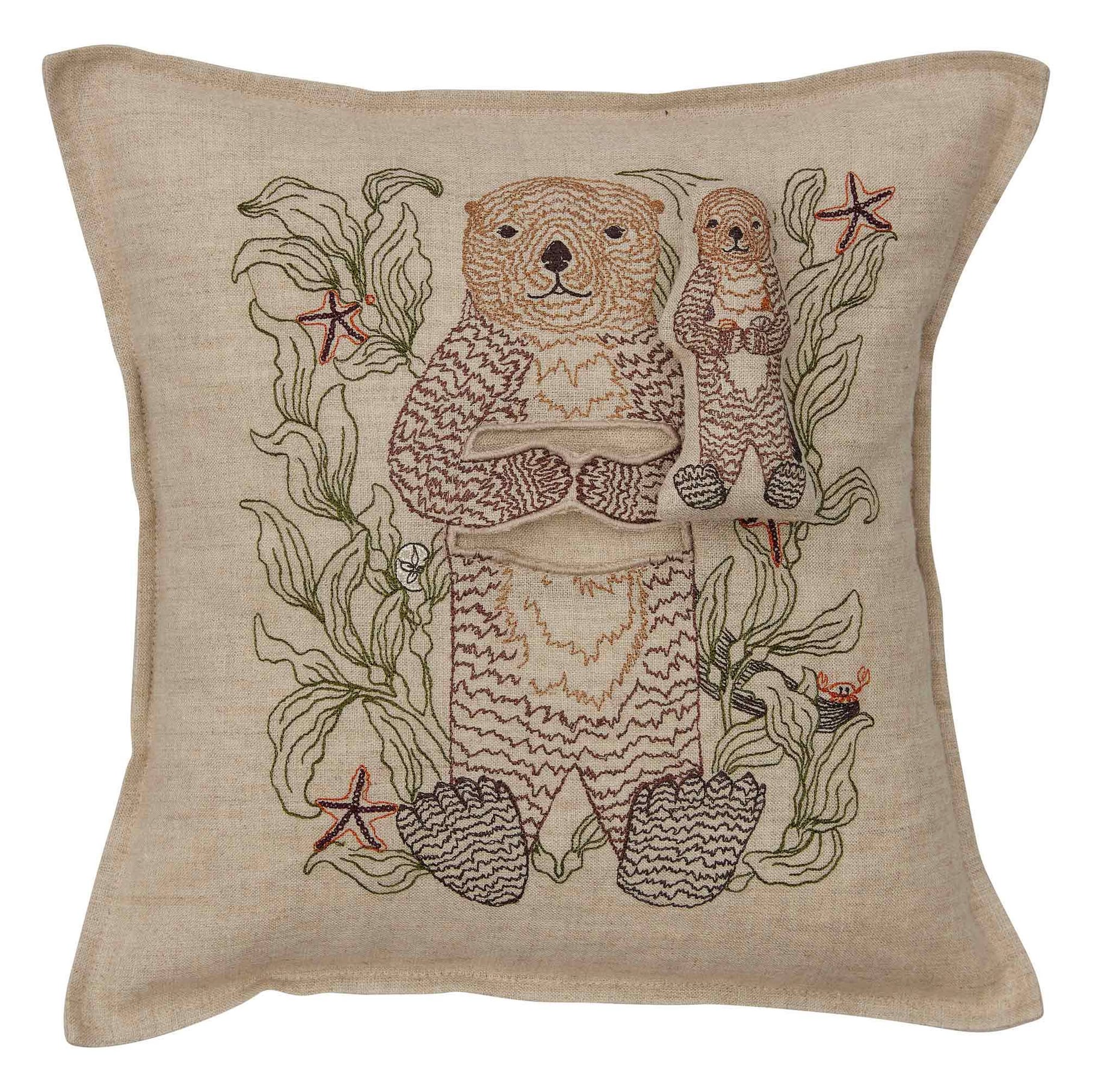 コーラルアンドタスク ポケットクッションカバー 40×40cm 3営業日以内に発送】CORAL&TUSK [Otter Mama Pocket Pillow
