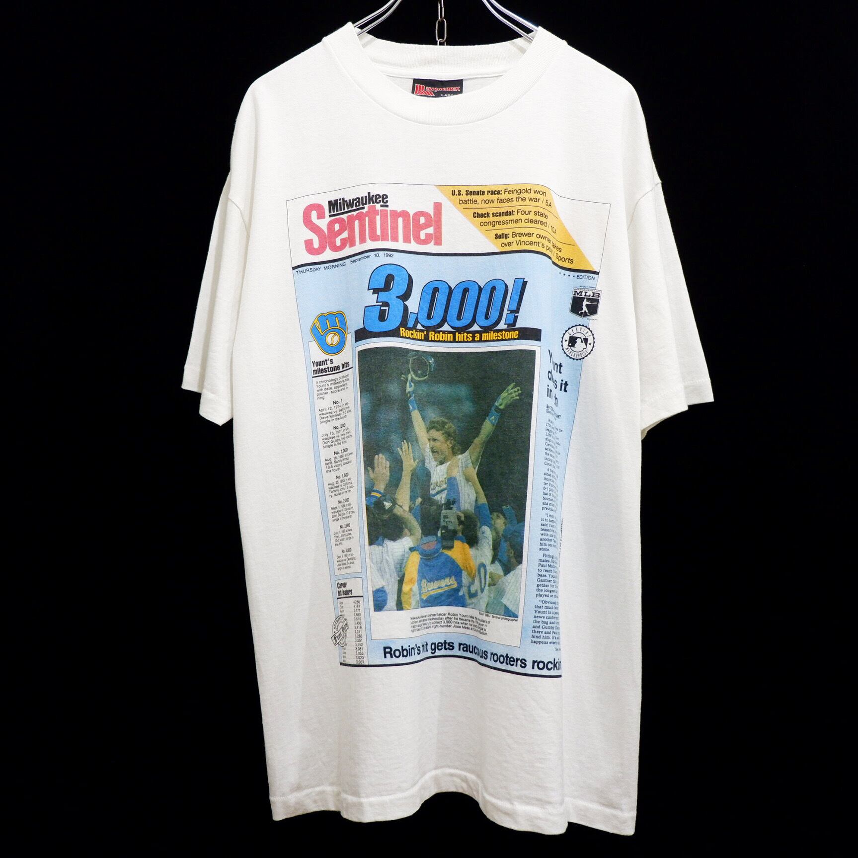 アメリカ古着 1992s vintage "Milwaukee Journal Sentinel" プリント Tシャツ