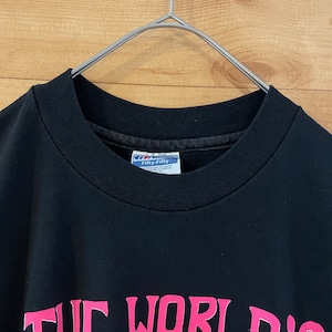 【Hanes】80s USA製 青タグ バスケットボール プリントTシャツ ビンテージ シングルステッチ XL ゴールデンサイズ 黒ボディ US古着