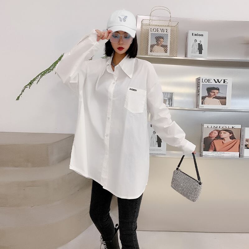 ファットmmプラスサイズの女性の秋の新しいスタイル2020スリムスリムオールマッチシャツセクシーな長袖プラスファットプラストップ ミックスインファッション14977980799